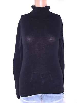 King Kong Damen Shirt Schwarz Langarm Stretch Sweet Waist S / M Small Medium