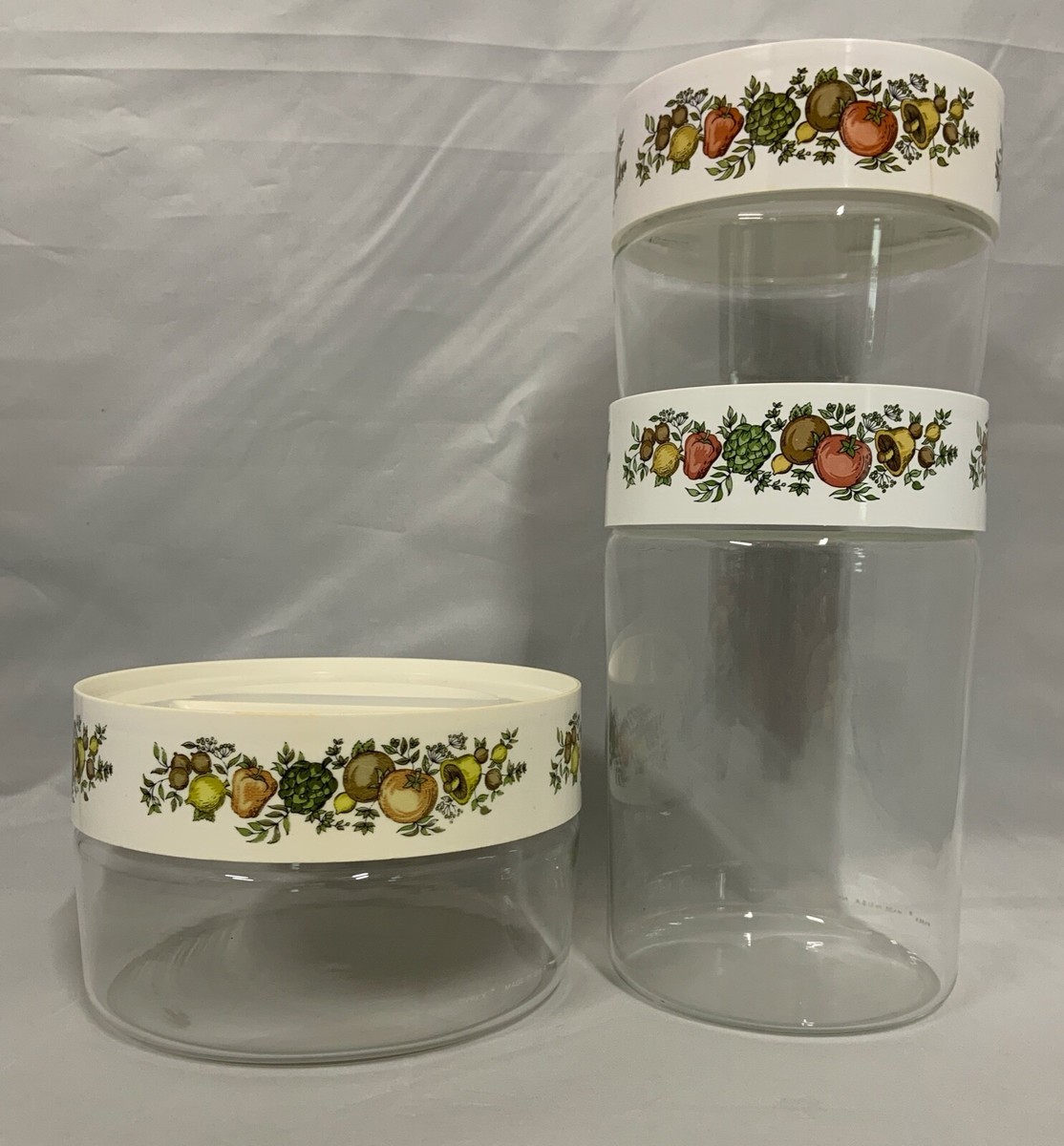 Spice of Life See and Store Pyrex Glass Canisters Set of
