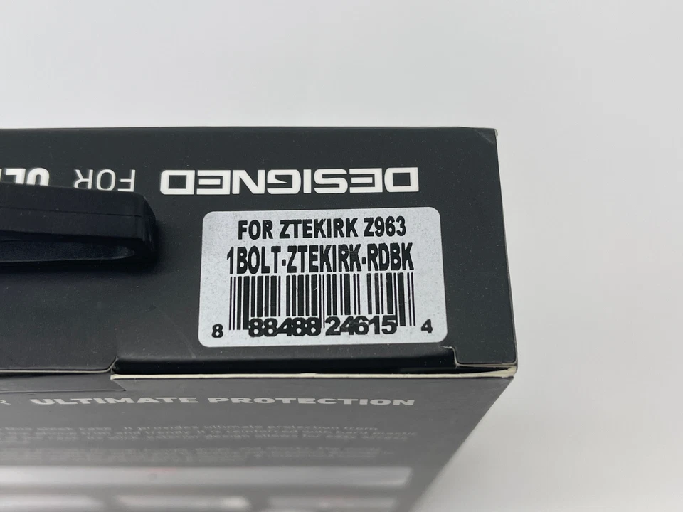 NUEVO Zizo Bolt Cover ZTEKIRK Z963 MIL-STD Protector de Vidrio Rojo Estuche Cordón Foto 3 de 3