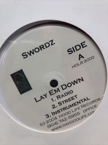 SWORDZ Lay Em Down EP Record 12" RED Vinyl Rap Nathan Bowers SEALED 2004 - Picture 2 of 4