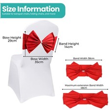 Trimming Shop Samt Stuhlband Schleife Stretch mit Diamant Schieber Hochzeit Deko