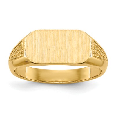 14K Gelbgold Siegelring mit individueller Gravur Handarbeit personalisiert Monogramm...