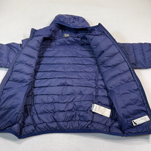 Eddie Bauer Kids Hooded Puffer Jacket Size L (14) Navy Blue Lightweight Coat - Picture 4 of 9