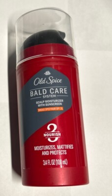 Old Spice Bald Care System Scalp Moisturizer w Sunscreen, SPF 25 3 Nourish 3.4oz