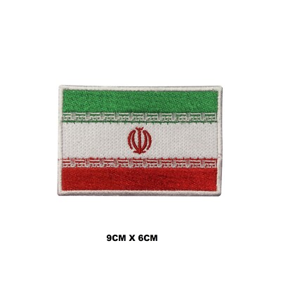 Iran Country Flag Iron/Sew On Patch Badge Embroidered Applique For Clothes
