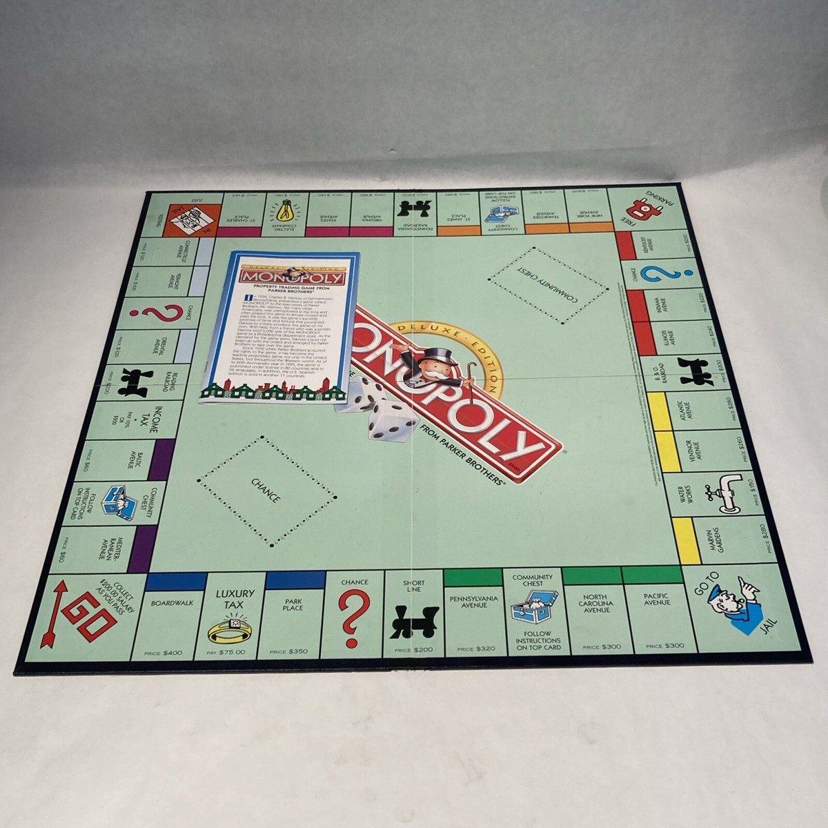 Monopoly Deluxe Edition Game Complete Parker Brothers Gold Tokens