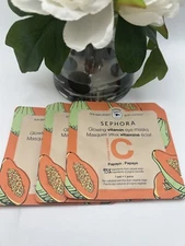 3 Pair Sephora Collection Hydrating Vitamin Eye Masks - Papaya  Brand New