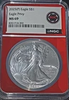 2025 (P) American Silver Eagle $1 Eagle Privy NGC MS69 EDC Red Label 1oz Coin