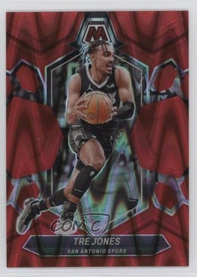 2023-24 Panini Mosaic Red Seismic Prizm 84/299 Tre Jones #172 2l4
