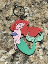 The Little Mermaid ARIEL Applause Disney Rubber Keychain Key Ring Chain NWOT
