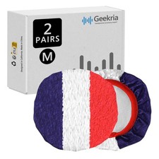 Geekria 2 Pairs Washable Headphone Covers Fits 3.14"-4.33 Headsets FR Flag 