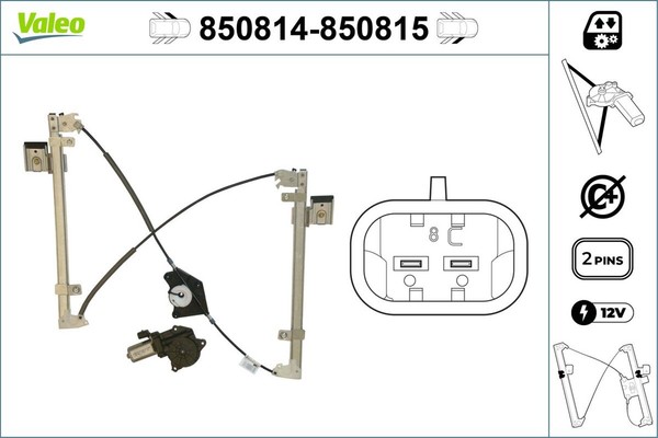 Fensterheber Valeo 850814 FüR Alfa 159 Sportwagon MPI 939AXL1A 939BXL1A Tbi 939-image