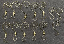 13-pc Christmas Ornament Hooks S Shaped Hangers Gold Finish