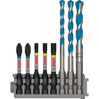 Bosch PRO Impact Set Mit Multi Construction Bohrern Und Pick And Click-EinsäTzen