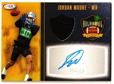 2025 Sage Artistry Football Hula Bowl Autograph Swatch Jordan Moore HRSA-JM