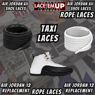 #ad RETRO 12 TAXI AJ12 Premium Replacement Rope Round Shoe Laces $14.99