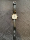Vintage Men’s Timex Watch With Indiglo And Black Leather Band