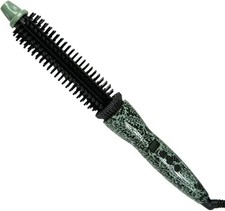 Perfecter 3/4" Heated Curling Brush Ionic Hair Styler Wand, Turquoise Floral