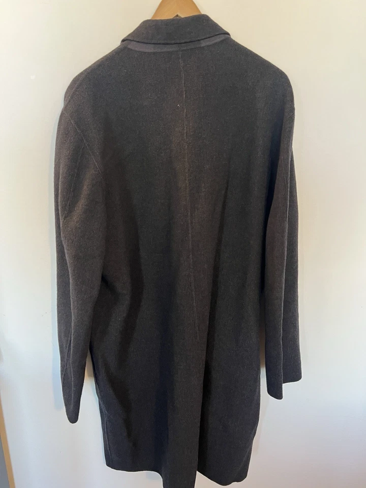 Vince Wool Classic Oversized Coat for Men in Charcoal Gray Size XXL/2XL - Image 2 of 2