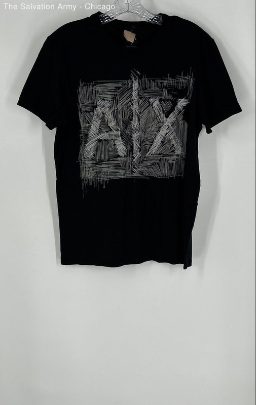 Armani Exchange Mens Black Graphic Print Short Sleeve T-Shirt Size Medium