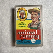 Vintage Mr. Green Jeans Animal Rummy Fairchild Card Game Captain Kangaroo 