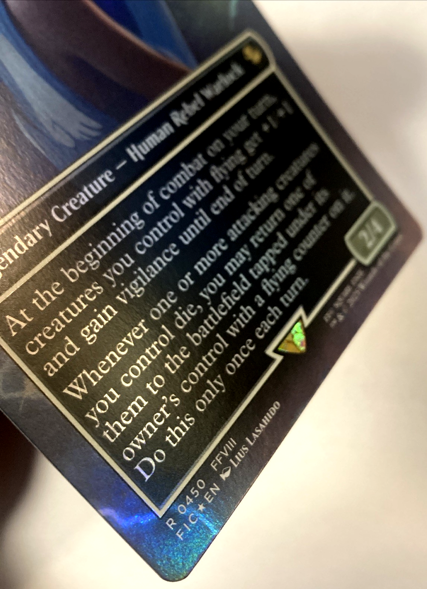 MTG Rinoa, Angel Wing (Borderless Foil) Commander: Final Fantasy