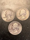 Lot Of 3 Silver Washington Quarters