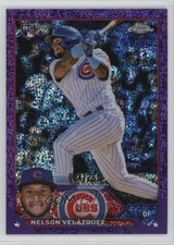 2023 Topps Chrome Purple Speckle Refractor /299 Nelson Velazquez Velázquez 19b0