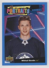 2020 Upper Deck UD Portraits Rookies Platinum Blue 7/25 Mikhail Berdin #P-87 5me