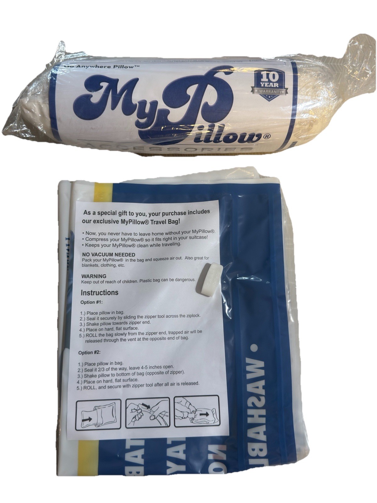 Travel Go Anywhere Pillow 12" X 18" As Seen On Tv & Travel B