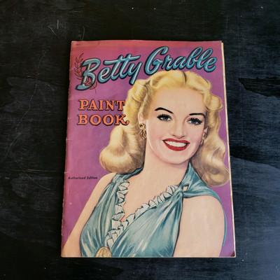 Vintage Betty Grable Paint Book Coloring Book 1947 Some Pages Colored