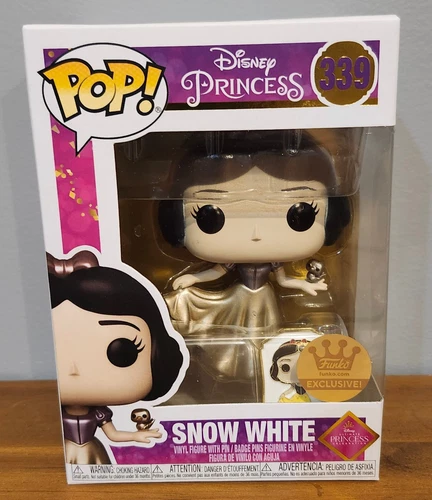 Funko Pop! Disney Princess #339 Snow White (Gold) With Pin Funko Shop Exclusive