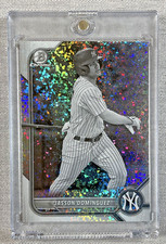 Jasson Dominguez Black And White Mini Diamond 2022 Bowman Chrome Prospects...