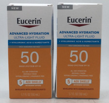 Eucerin Advanced Hydration Ultra-Lightweight Sunscreen SPF 50, EXP 08/2026 2PK 