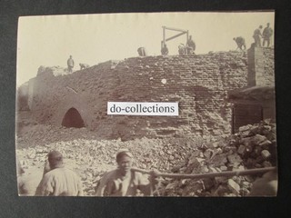 CHINA antique photo 1900 TIENTSIN Tianjin City walls demolition Boxer Rebellion