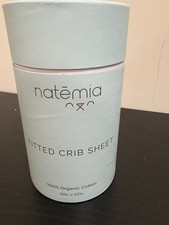 Natemia Fitted Crib Sheet 100 COTTON. 28x52 Inch Grey New In Package