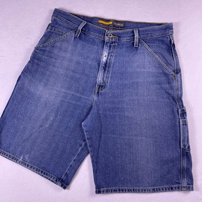 Vtg Y2K Levis Silvertab Jorts Mens 34 Blue Denim Jeans Shorts Baggy Wide Skater