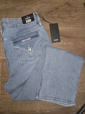 NEW Women's Hudson Midrise Straight Leg Blue Jeans Size 4 with 27 " Inseam