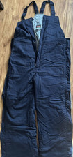 Bulwark FR Insulated Cotton Blend Bib Overalls Navy for Construction Mechanic