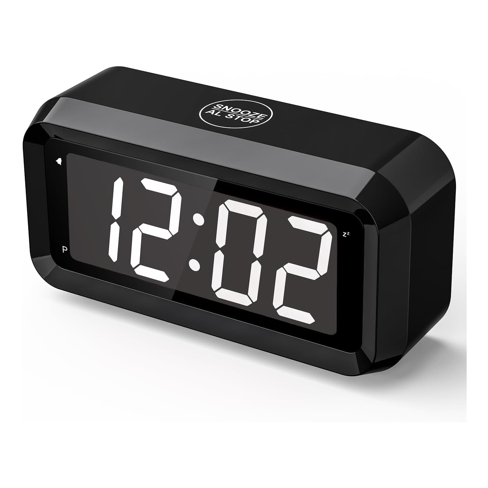 Digital Alarm Clock with Adjustable Brightness - Battery Operated for Bedrooms