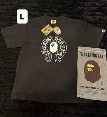 A Bathing Ape BAPE x Chrome Hearts Baby Milo Graphic Tee Black Men's Size L