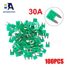 100x 30A Miniature Blade Style Fuse APM/ATM 32V Short Circuit Protection for Car