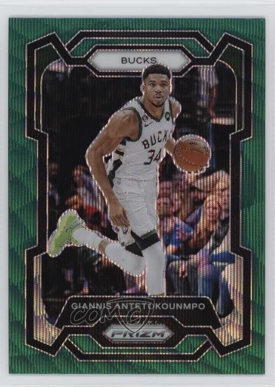 2023-24 Panini Prizm Green Wave Prizm Giannis Antetokounmpo #103 0i7l