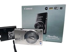 Canon PowerShot ELPH 340 HS 16.1MP Digital Camera –Silver– TESTED W/ BAT+charge