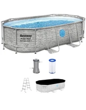 Bestway Power Steel Swim Vista 14' x 8'2" x 39.5" Above Ground Swimming Pool Set