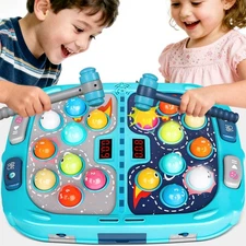 2-Player Whack Game Mole - Toys for Age 3-12 ,2 Hammers,3 Modes with Sound & ...