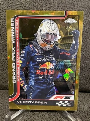  Max Verstappen 2025 Topps Chrome F1 Sapphire Gold Refractor /50 Grand Prix