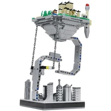 Compatible Tension Suspension Floating Magic Fortress Castle 752 Build Moc