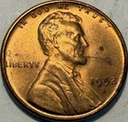 1952 S Lincoln Wheat Cent BU #1935