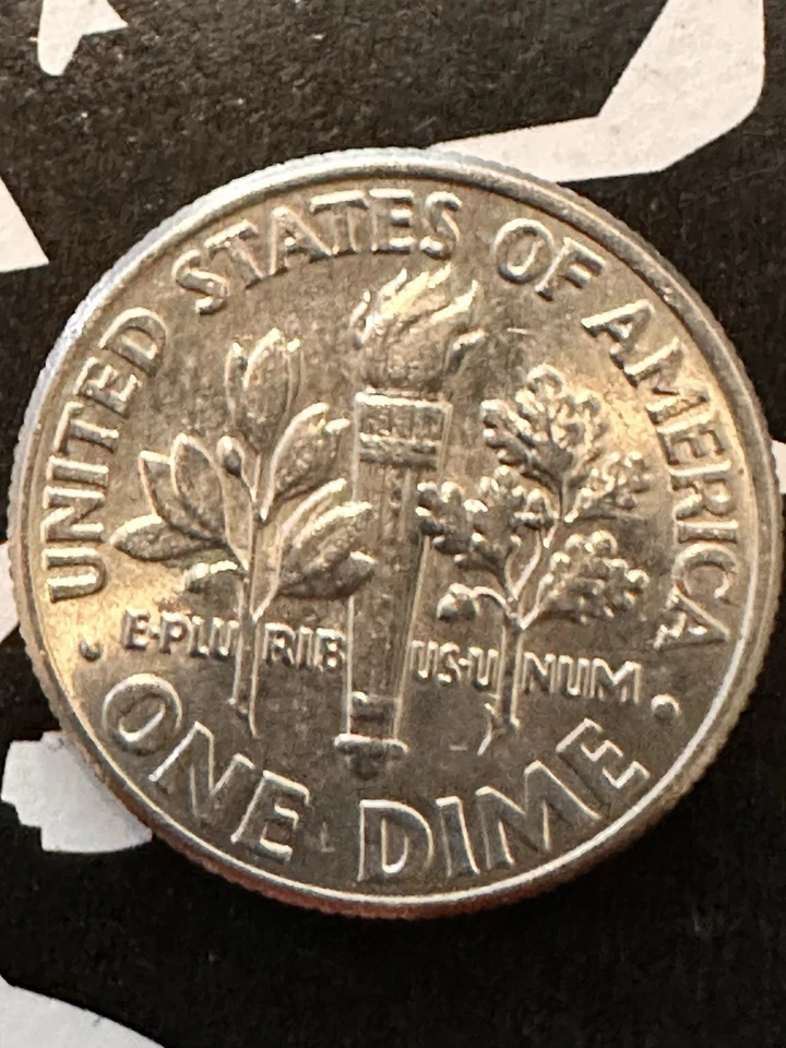 Moneda de diez centavos P Roosevelt 2005, notable textura extra para la boca Foto 4 de 4